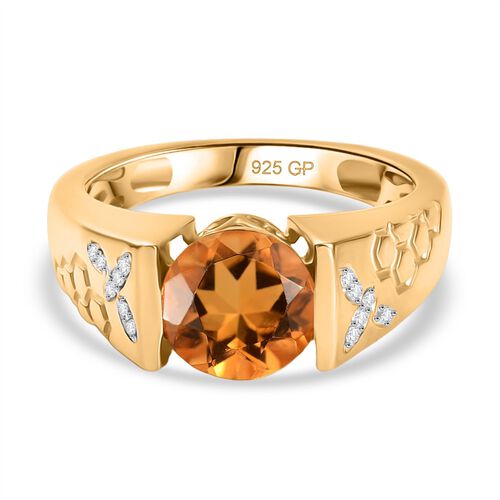 GP Trionfo Kollektion - AA Serra Gaucha Citrin, Zirkon und Kanchanaburi blauer Saphir Ring - 1,87 ct. image number 0