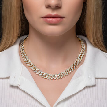 Wei&szlig;er Kristall Halskette ca. 50 cm Std Gelb