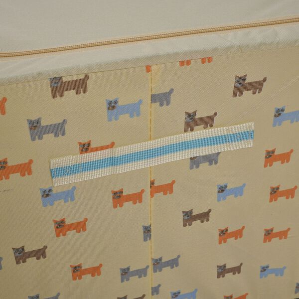 Faltbare Aufbewahrungsbox aus Stoff, 66 Liter offen, Gr&ouml;&szlig;e 50x40x33cm gefaltet, Beige image number 6