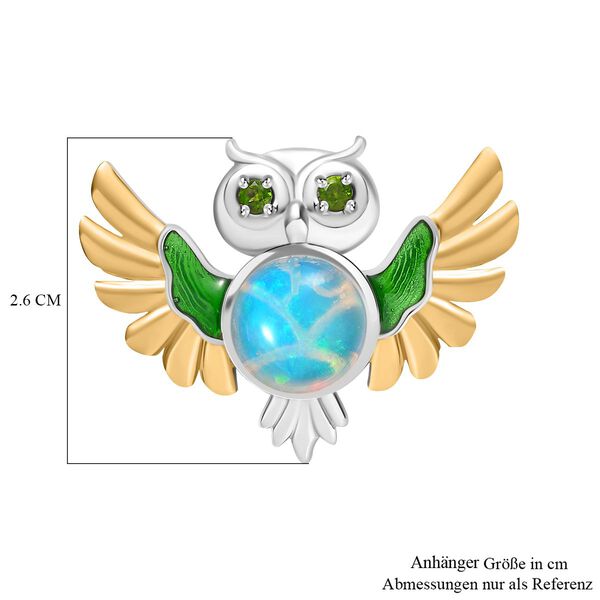 GP Italian Garden Kollektion- AA Nat&uuml;rlicher, &auml;thiopischer Welo Opal, Chromdiopsid und blauer Saphir-Anh&auml;nger - 2,66 ct. image number 7