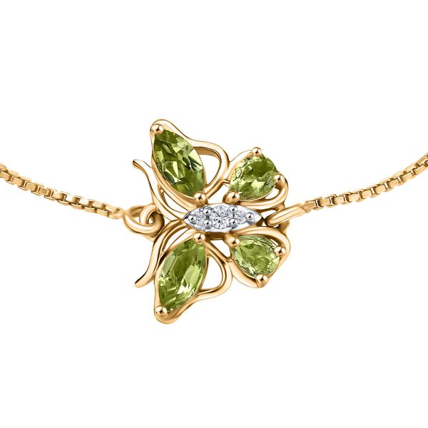 D'Joy Peridot Armband ca. Flexibles cm 925 Silber vergoldet ca. 0.97 ct image number 4