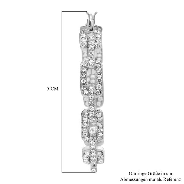 Wei&szlig;e Kristall-Ohrringe in Silberton - 12 ct. image number 6