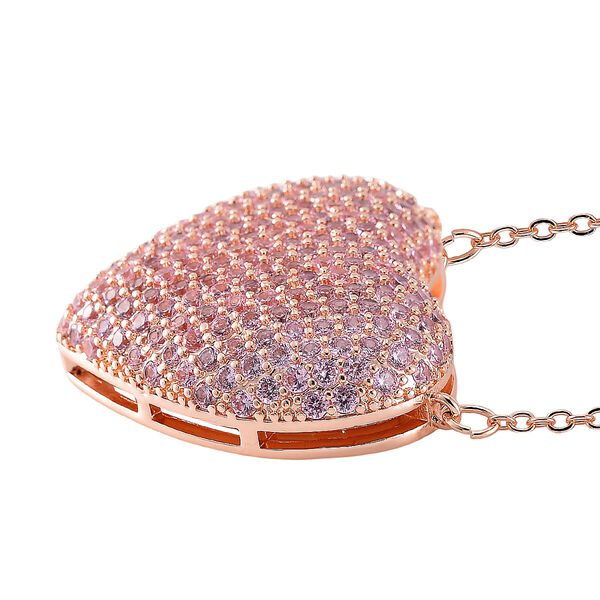 Rosa Zirkonia Halskette ca. 50 cm Nickelfreies Messing (7-8 Werktage Lieferzeit) 3.00 ct image number 3