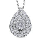 LUXURIANT DIAMOND -Lab Grown Diamant VS SGL zertifiziert Anhänger mit Kette, 925 Silber 750 Gelbgold Vermeil ca. 1,00 ct.