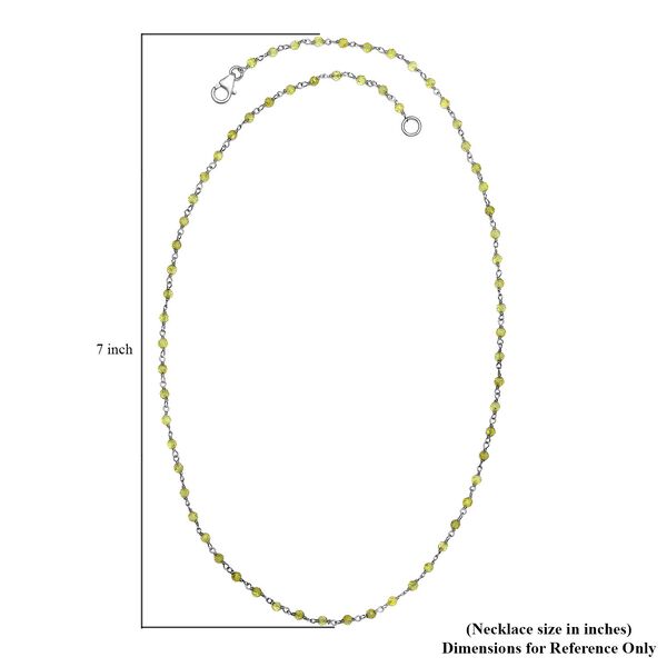Peridot Halskette ca. 50 cm 925 Silber rhodiniert ca. 20.00 ct image number 6