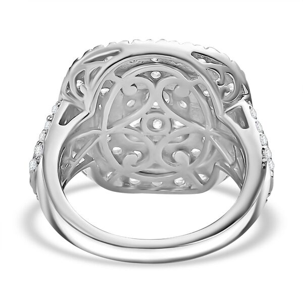 J Francis gefertigt mit SWAROVSKI- Swarovski Zirkonia Halo Cluster Ring image number 7