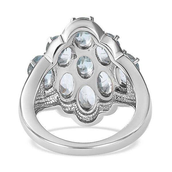 Himmelblauer Topas-Ring, (Gr&ouml;&szlig;e 19.00) Edelstahl, ca. 5,08 ct image number 6