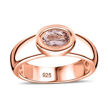 AA Maroppino Morganit Ring 925 Silber 750 Ros&eacute;gold Vermeil (Gr&ouml;&szlig;e 19.00) ca. 0.53 ct