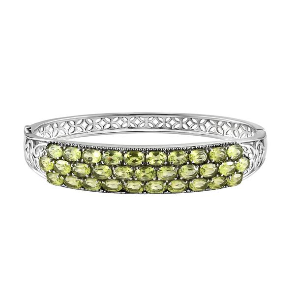 Nat&uuml;rlicher Peridot Armreif, 19 cm - 15,32 ct.