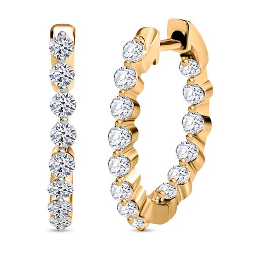 LUXURIANT DIAMOND - Lab Grown Diamant SI-GH SGL zertifiziert Ohrringe 925 Silber 750 Gelbgold Vermeil ca. 1.00 ct image number 0
