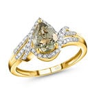 AAA Turkizit und Diamant-Ring, I2 G-H, 585 Gelbgold  ca. 1,37 ct image number 3
