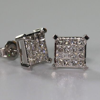New York Kollektion - Weiße Diamant Ohrringe, SI G-H, 585 Gold ca. 1.00 ct