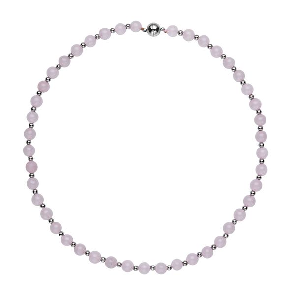 Rosenquarz Halskette, 50 cm, 162,50 ct. image number 0