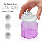 Deko Vorratsglas aus Kristallglas mit Lotusblüte Deckel, pink image number 5