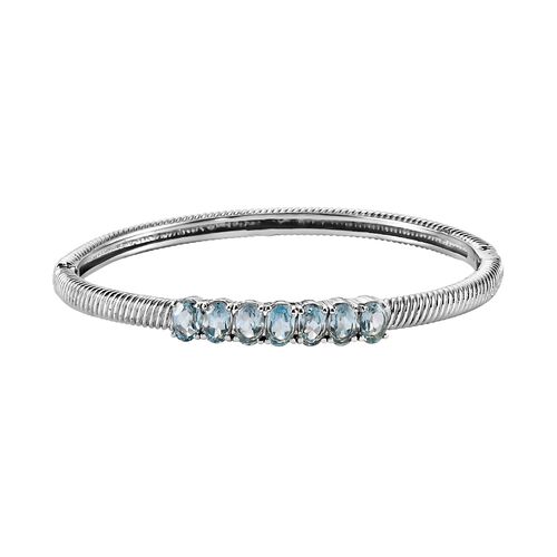 Himmelblauer Topas-Armreif, 19 cm - 6,90 ct. image number 0