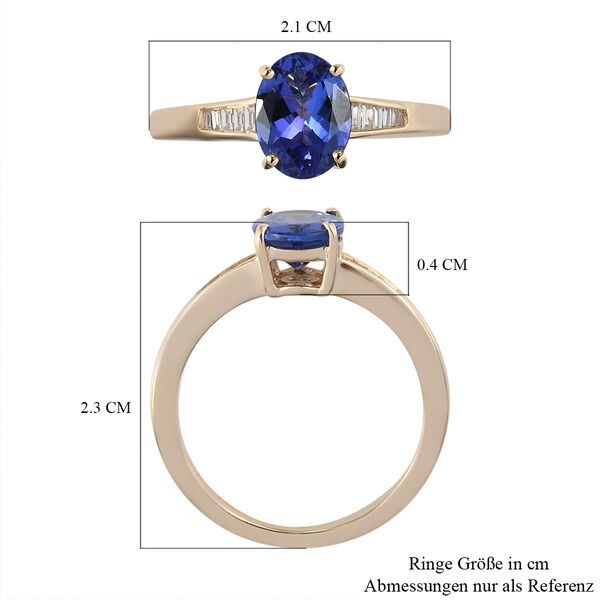 AAA Tansanit und Diamant-Ring - 1,78 ct. image number 7