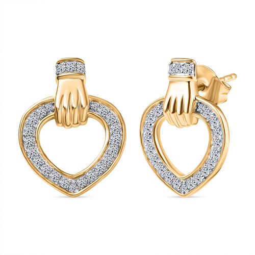 Lab Grown Diamant SI Ohrringe 925 Silber 750 Gelbgold Vermeil ca. 0,50 ct. image number 0