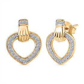 LUXURIANT DIAMOND - Lab Grown Diamant SI-GH Ohrringe 925 Silber 750 Gelbgold Vermeil ca. 0.50 ct