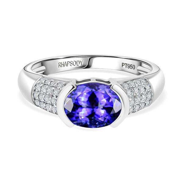 RHAPSODY AAAA Tansanit und VS Diamant Ring in 950 Platin - 2,53 ct.