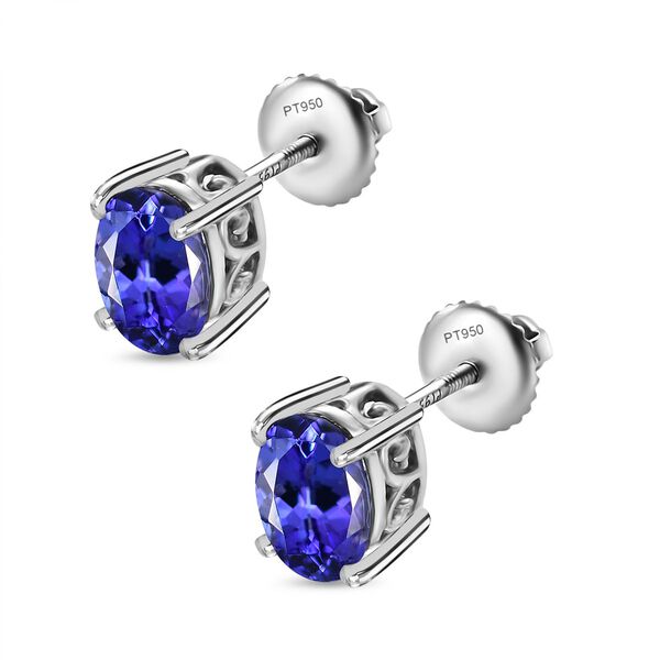 RHAPSODY AAAA Tansanit Ohrringe in 950 Platin - 2,54 ct. image number 4