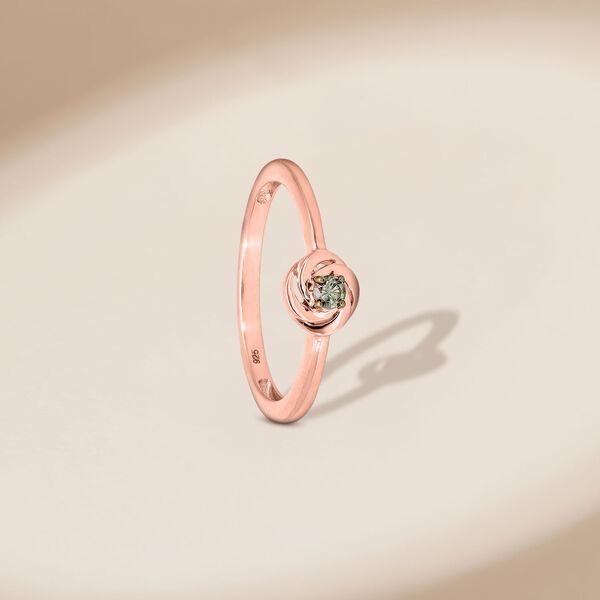 Nat&uuml;rlicher Champagner-Diamant-Ring - 0,10 ct. image number 2