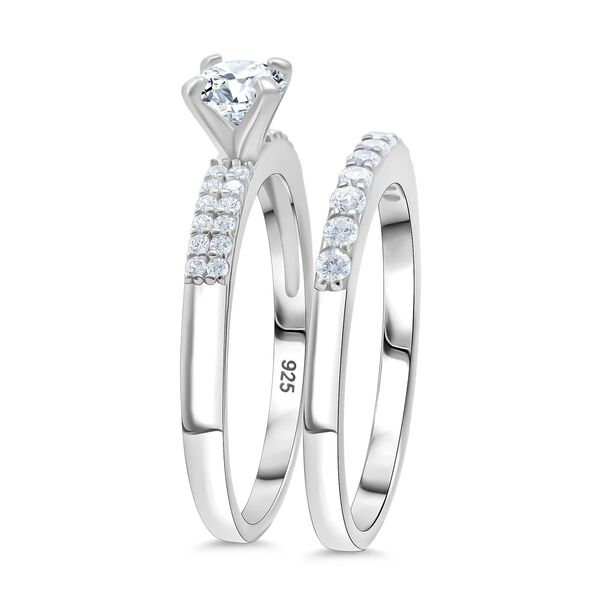 Lustro Stella weiße Zirkonia Stacking-Ringe image number 4