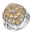 Citrin-Ring 925 Silber platiniert  ca. 5,07 ct image number 3