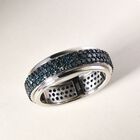 Blauer Diamant Spinning Ring 925 Silber platiniert  ca. 1,00 ct image number 1