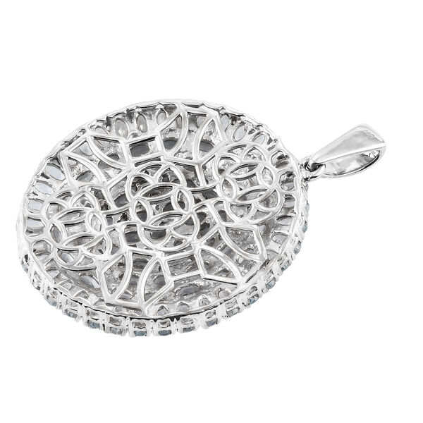 Himmelblauer Topas Anh&auml;nger 925 Silber platiniert ca. 23,15 ct image number 4