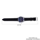 William Hunt - Echtleder-Armbanduhr im Hollywood-Glamour-Stil, 5ATM Wasserdicht, Japanisches Uhrwerk, blau image number 6
