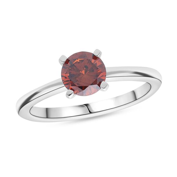 LUXURIANT DIAMOND - Lab Grown Roter Diamant VS-EF SGL zertifiziert Ring 950 Platin (Gr&ouml;&szlig;e 18.00) ca. 1.00 ct image number 3