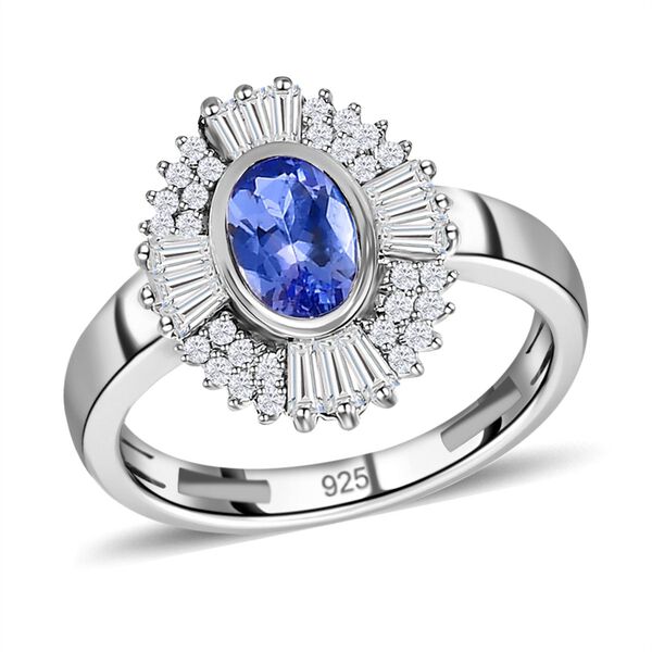 Tansanit und Zirkon-Ring - 0,92 ct. image number 4
