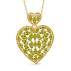 Natürlicher Peridot Anhänger mit Kette, 925 Silber vergoldet, ca. 7.16 ct image number 0