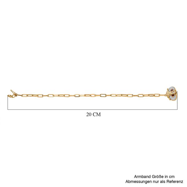 GP Trionfo Kollektion- Mosambik Granat, Zirkon und Kanchanaburi blaues Saphir-Armband, 19cm - 0,50 ct. image number 5