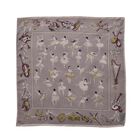 LA MAREY Luxuriöser, wendbarer Foulard aus feinster Wolle und Maulbeerseide, 65 x 65 cm, Ballerina