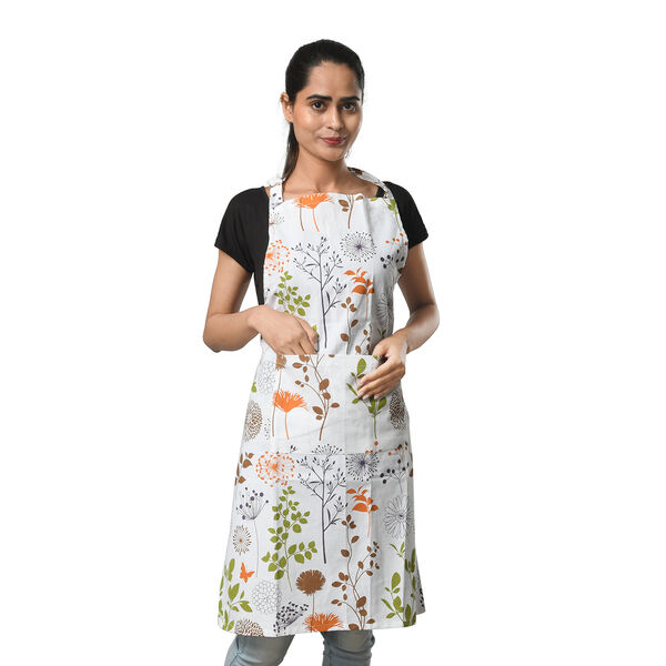 100% Baumwolle K&uuml;che Set, Sch&uuml;rze, Handschuh, Topflappen, Blumen Mehrfarbig, 3 tlg. image number 3