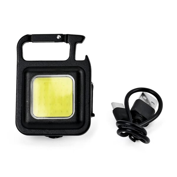 Wiederaufladbare Schlüsselanhänger-Taschenlampe mit Karabiner image number 0