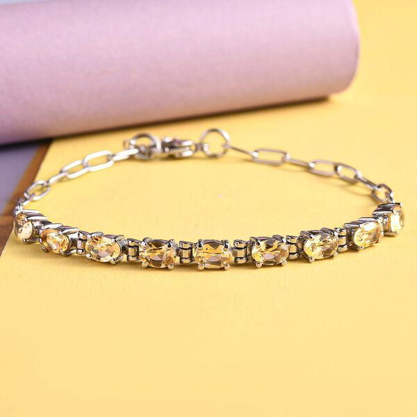 Citrin Armband, ca. 19 cm, Edelstahl ca. 3.71 ct image number 2