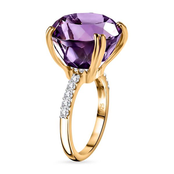 Rose De France Amethyst und Zirkon Ring- 15,65 ct. image number 5