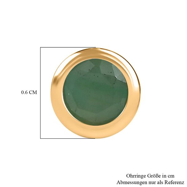 Kagem sambische Smaragd Ohrringe, 925 Silber 750 Gelbgold Vermeil - 0,51 ct. image number 7