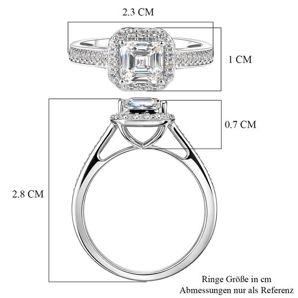 LUXURIANT DIAMOND - Lab Grown Diamant SI-GH Ring 925 Silber Rhodiniert (Gr&ouml;&szlig;e 18.00) ca. 2.00 ct image number 7