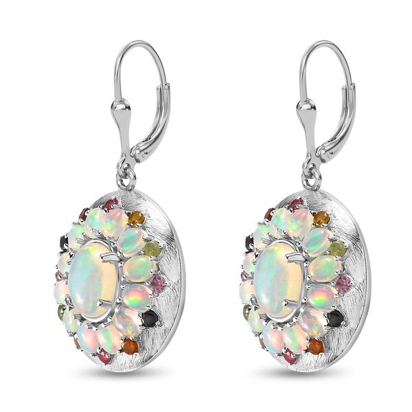 Nat&uuml;rliche, &auml;thiopische Welo Opal und Multi-Turmalin-Ohrringe - 5,87 ct. image number 5
