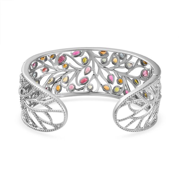 AA Mehrfarbig-Turmalin Armreif ca. 19 cm 925 Silber platiniert ca. 6,53 ct. image number 5