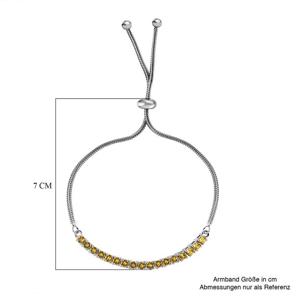 J Francis gefertigt mit SWAROVSKI- Helle Farbe Topas Swarovski Kristall Armband, 19 cm image number 4