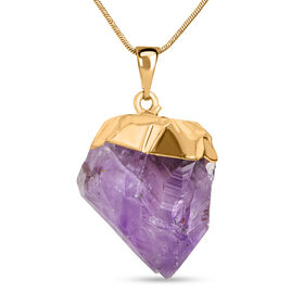 Afrikanischer Amethyst Anhänger, goldfarben ca. 30.00 ct