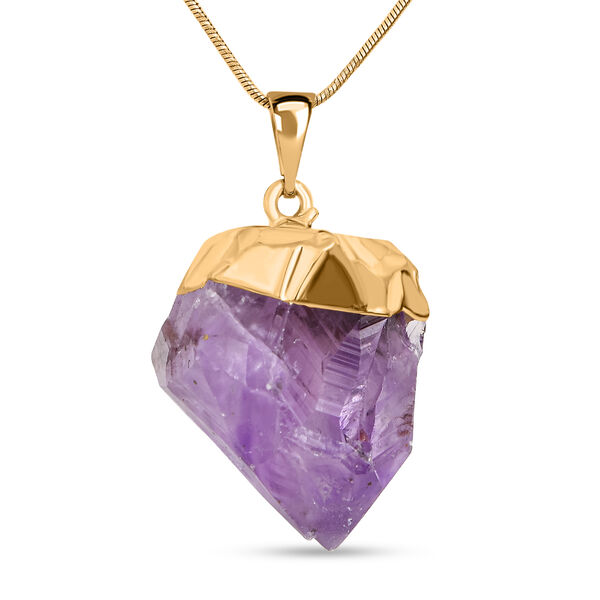 Afrikanischer Amethyst Anhänger, goldfarben ca. 30.00 ct image number 0