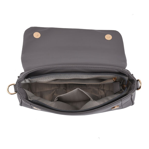 Umhängetasche aus Kunstleder, Grau image number 6