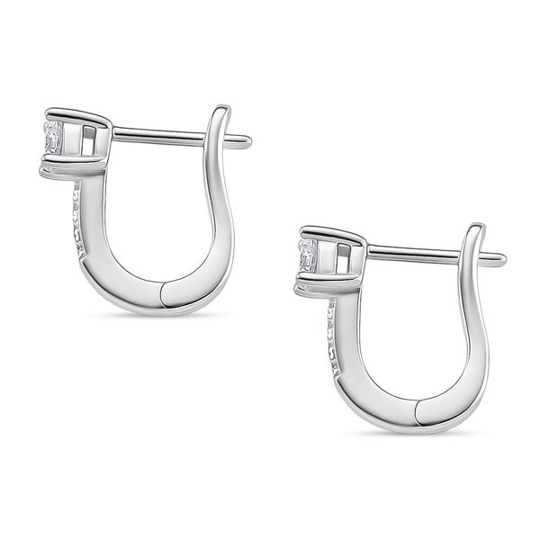 RADIANTA GRA zertifiziert Moissanit (D-VVS) Ohrringe 925 Silber rhodiniert ca. 0.54 ct image number 4