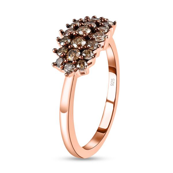 Nat&uuml;rlicher Champagner-Diamant-Bandring - 0,50 ct. image number 5