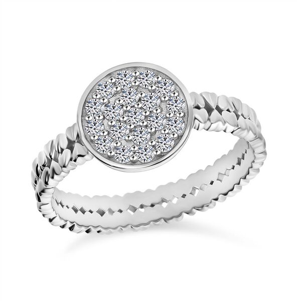 LUXURIANT SI Labor Diamant Ring, 925 Silber rhodiniert - 0,49 ct. image number 2